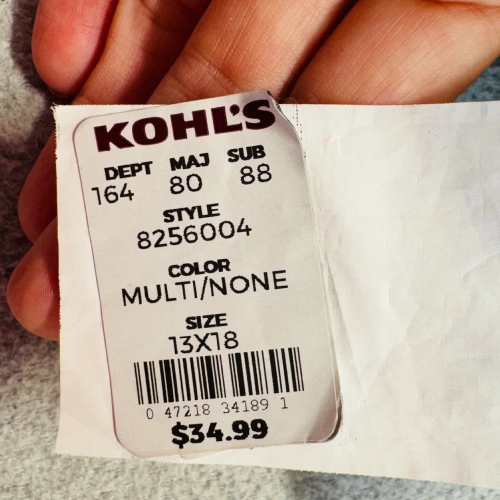 Kohl's Decorative Pillow Unisex 13x18 Multi Texas Flag‎ Blue Vintage Truck New